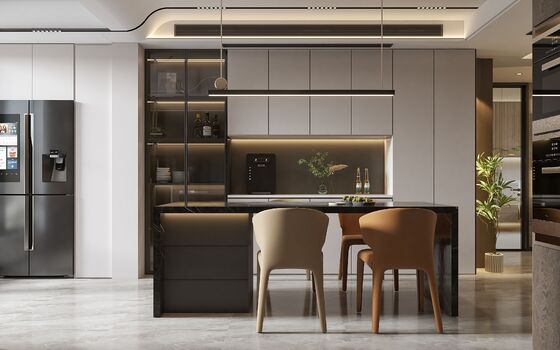 High End Design Lacquered Finish Modern Modular Kitchen Cabinets