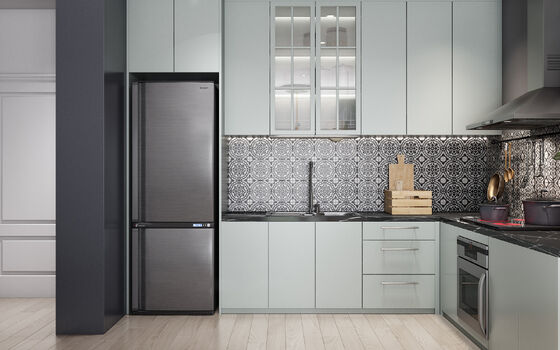 Luxurious  Kitchen Cabinets Open Space With Shaker Panel For Apartment