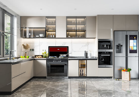 Wooden Customize Kitchen Furniture Modular Kitchen Cabinet Scratch-Resistant