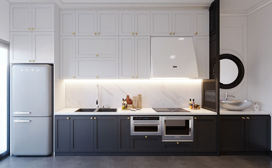 Wood Furniture Low Price Bespoke Self Assemble Kitchen Pantry Cabinet