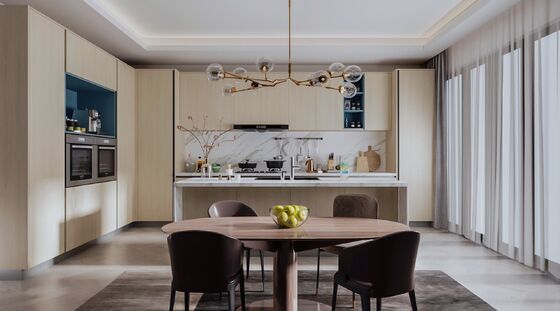 Customized Size Modern Simple Design Melamine Modular Kitchen Cabinets