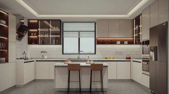 Customized Size Modern Simple Design Melamine Modular Kitchen Cabinets