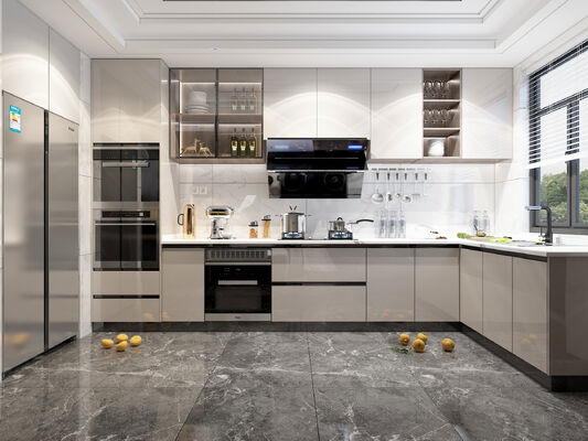 Modern Diy Plywood Kitchen Cabinet With Microwave & Handle Design