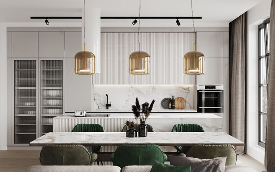 Modern Complete Kitchen Furniture Modular MDF Cabinets Backsplash Drawer Basket