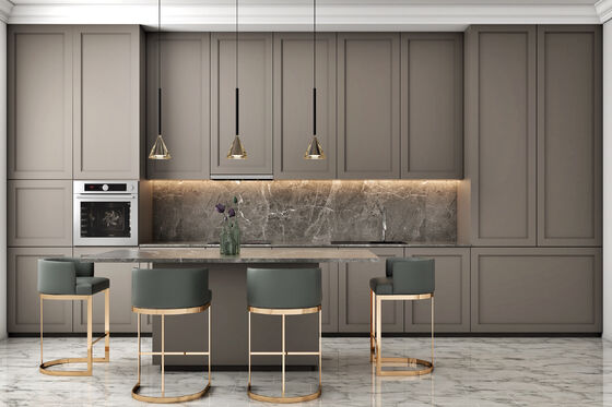 One-Stop Designs Factory Customized High Gloss Kitchen Cabinet Sets For Villa