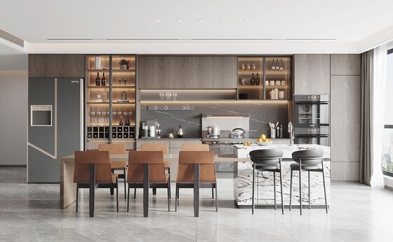 Factory Custom Mdf Shaker Design Soft Close Hinges Kitchen Cabinet