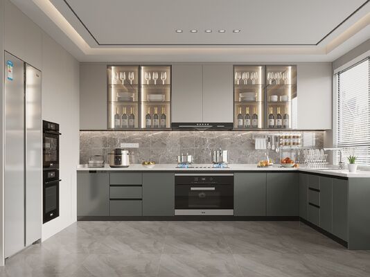 Modern Furniture Melamine Cheap Kitchen Cabinets Modular Kitchen Cupboards
