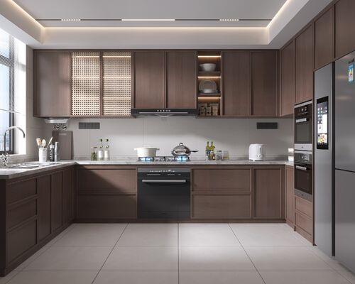 American Commercial Wooden Cabinet Kitchen Cabinets With Adjustable Door Hinges