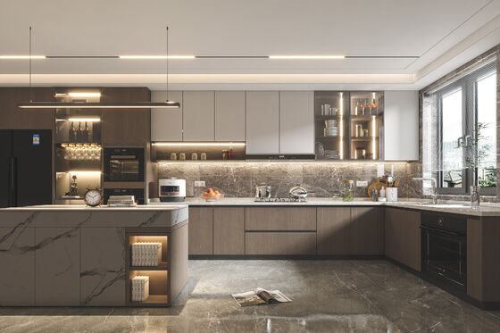 New Style MDF Cupboard Furniture For Customized Kitchen Cabinetry Sets