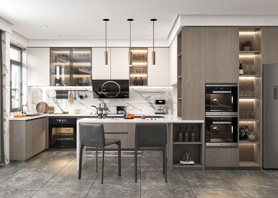 Modern Cabinets Kitchen With Complete Kitchen Island For Environmental Friendly