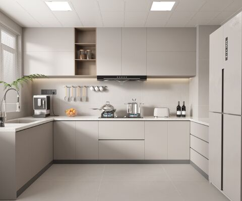 Lacquer Kitchen Island Furniture Cocina White Shaker Modular Kitchen Cabinet