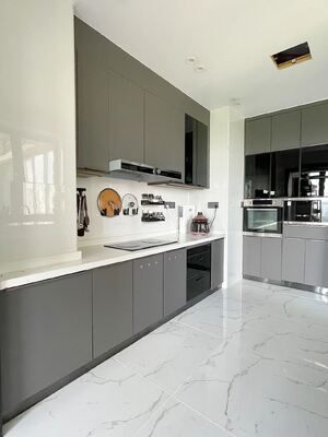 Kitchen Pantry Cupboard Lacquer MDF Kitchen Cabinet Design From China