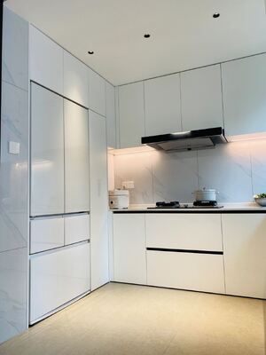 Plywood Door Material Modern Commercial Furniture Ready Made Kitchen Cabinets