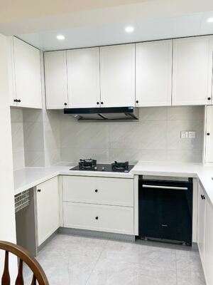 Modern Kitchen Cabinet with Melamine Door Panel Customizable