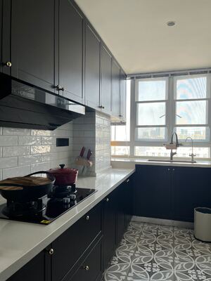 Modern Kitchen Cabinets with Quartz Granite Marble Countertops