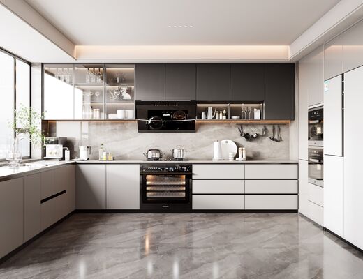 Wood Kitchen Cabinets Modern Cupboard Cabinet Custom Cabinetry Manufacturing