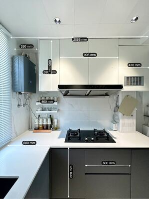 Modern Kitchen Cabinets Custom Wood Style with Artificial Marble