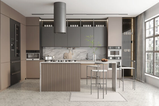 Modular Kitchen Cabinets MDF Plywood Custom Sizes