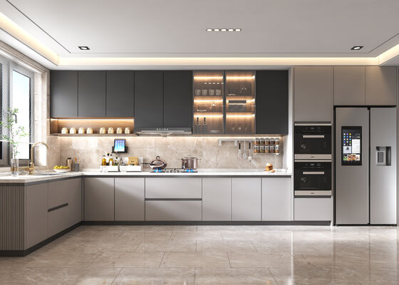 Simple Surface For Hotel Kitchen Cabinets Particle Board Carcase Lacquer Finish