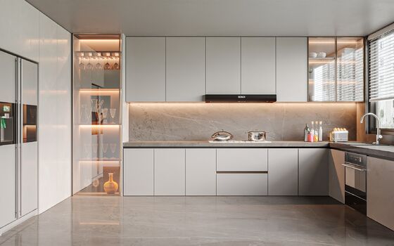 Modern Kitchen Cabinet with MDF Carcase and Blum Hardware