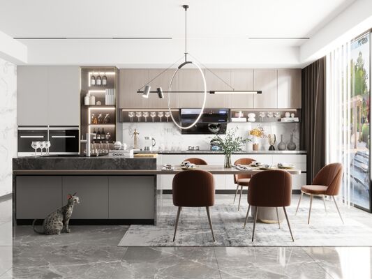 Modern Kitchen Cabinet with MDF Carcase and Blum Hardware