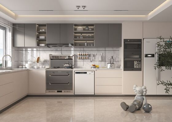 U Shaped Kitchen Cabinets with Self Closing Doors
