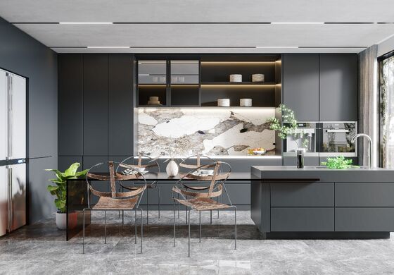 Modular Mini Kitchenette Cabinet with Counter Bar