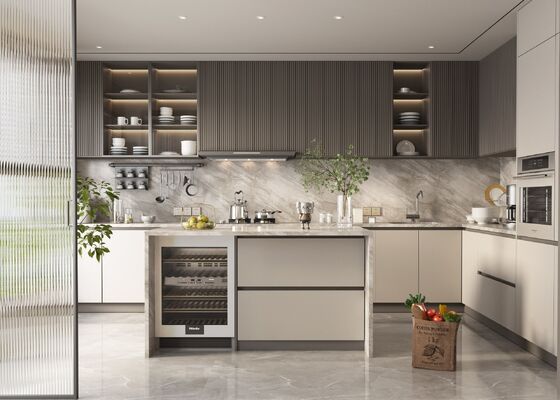 Modern Modular Kitchen Cabinet MDF Plywood Storage