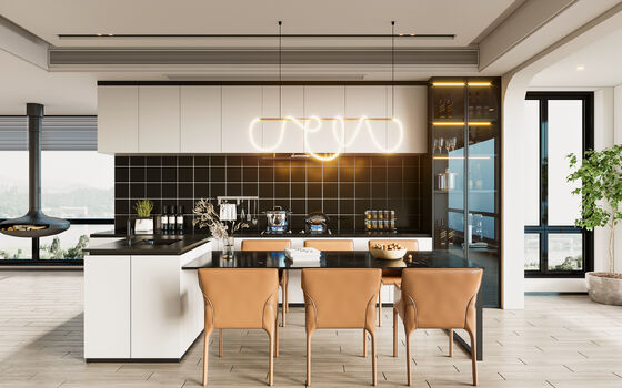 Modern Kitchen Cabinet Modular Minimalist Design MDF Plywood