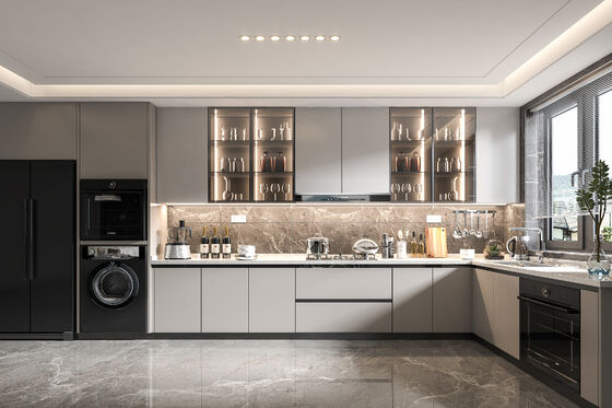 High-End Custom Kitchen Cabinet MDF French Style for Villa