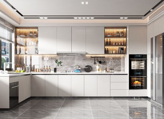 Modern Small Kitchen Cabinet with Plywood Door for Apartments