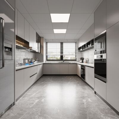 Modern Wood Kitchen Cabinets Set Ready-To-Assemble MDF Plywood