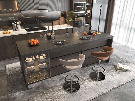 Customizable Kitchen Cabinets Factory Including Sink Backsplash Faucet For Villas