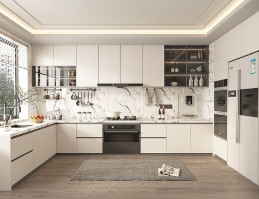 Wooden Kitchen Cabinet MDF Cupboard Island Storage Cabinet For Apartment