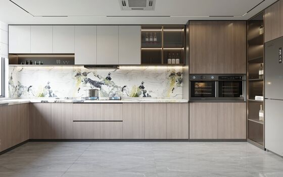 Australian Villa Project L Shaped Luxury Kitchen Cabinets Complete Mdf Cabinet