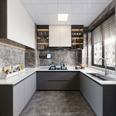 Manufacturer Direct Free Design Furniture Bulk Kitchen Cabinet For Villa Project
