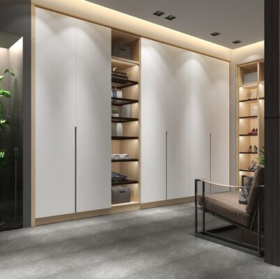 Quality Lacquer UV Finish Swing Door Wardrobe For Dressing Room Pre Made factory